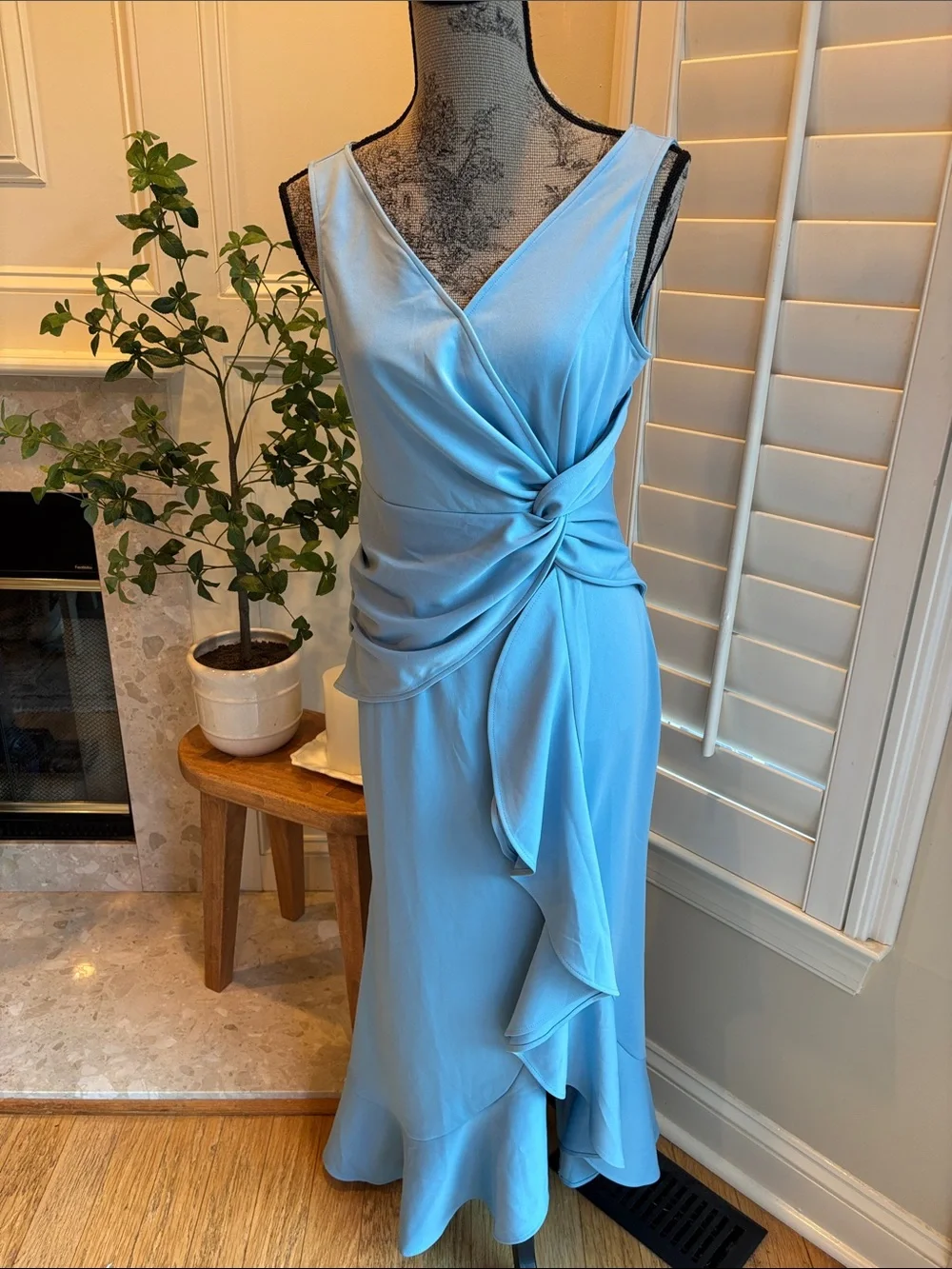 BeryLove Formal Wedding Guest Evening Midi Ruffle Dresses Prom Cocktail Party